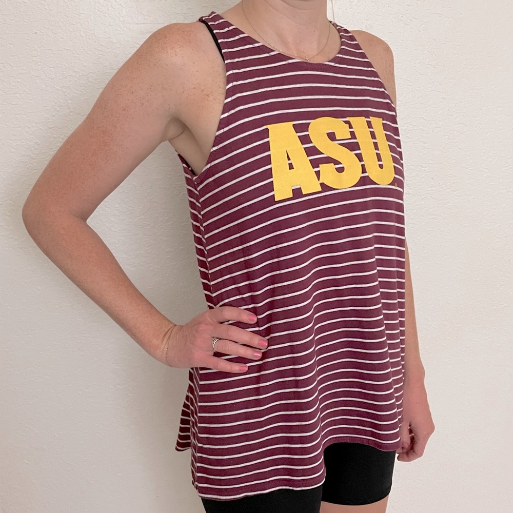 ASU Tank Top Arizona State University Size M Medium Sparky Fear the Fork